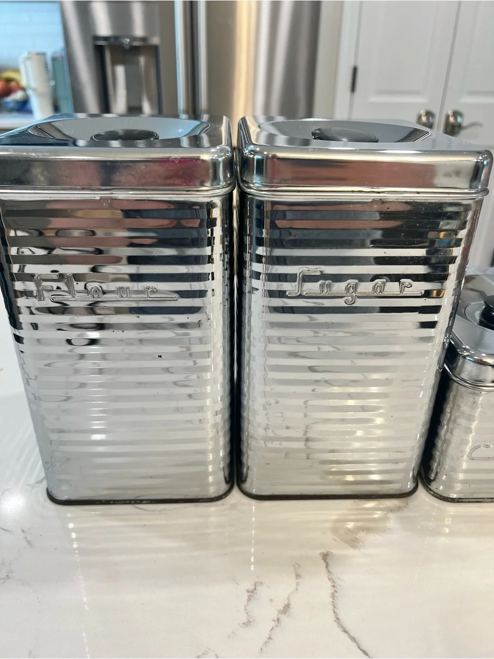 Vintage Lincoln Beautyware Kitchen Canister Set MCM